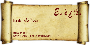 Enk Éva névjegykártya